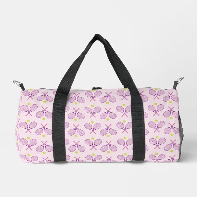 Bolso De Deporte Pequeño Preppy Purple Tennis (Anverso)