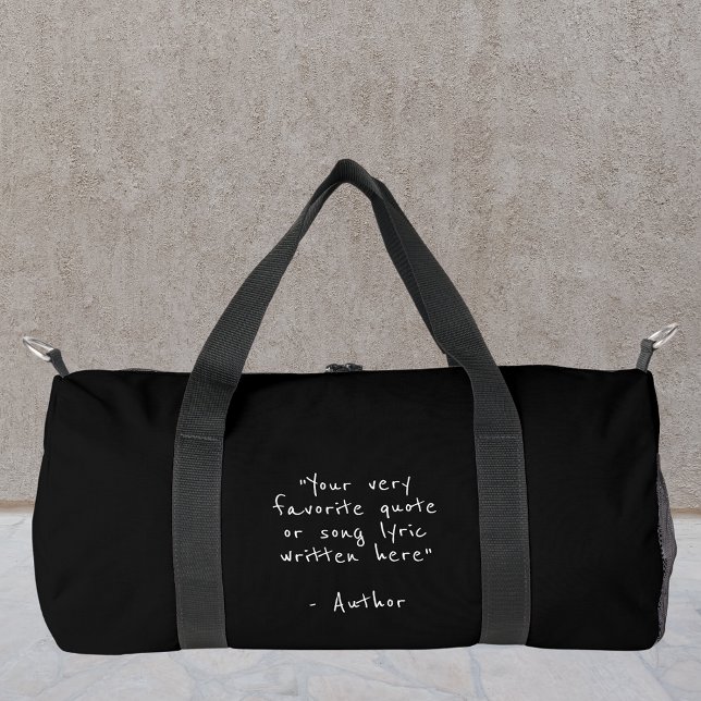 Bolso De Deporte Pequeño presupuesto personalizado: cree su propio minimali (Custom create your own minimalist duffle bag with your choice of text)