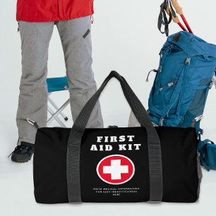 Bolso De Deporte Pequeño Primeros Auxilios Cruz Roja Viaje Médico Negro