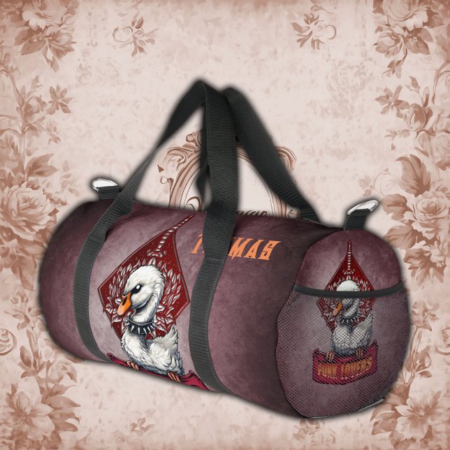 Bolso De Deporte Pequeño Punk Swan: El rebelde de plumas. (Subido por el creador)