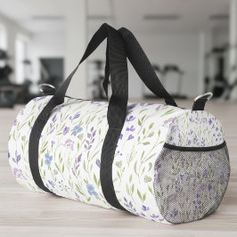 Bolso De Deporte Pequeño Purple Blue Wildflower