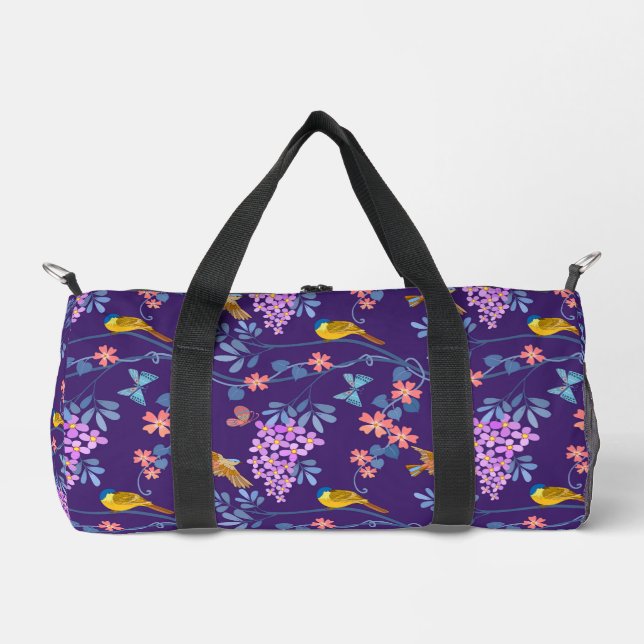 Bolso De Deporte Pequeño Purple Lilacs  (Anverso)