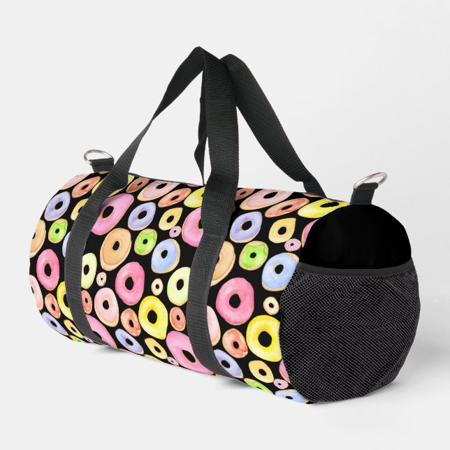 Bolso De Deporte Pequeño Púrpura azul rosado de Donuts (Esquina derecha)