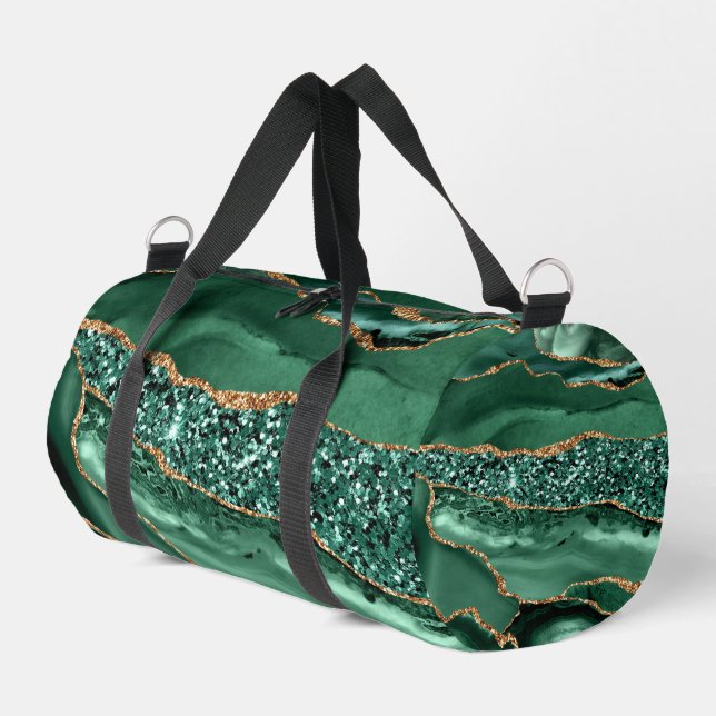 Bolso De Deporte Pequeño Purpurina de oro verde esmeralda Personalizado de  (Esquina izquierda)