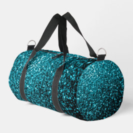 Bolso De Deporte Pequeño Purpurinas de imitación azul Aqua