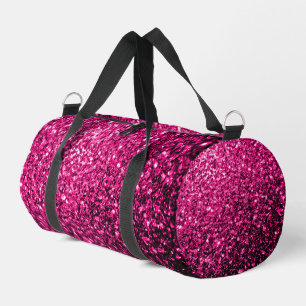 Bolso De Deporte Pequeño Purpurinas falsos rosados calientes brillan