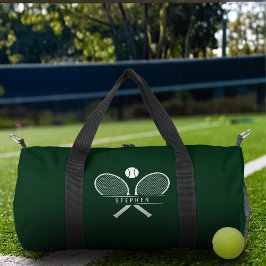 Bolso De Deporte Pequeño Raquetas de Tenis y Nombre Personalizado