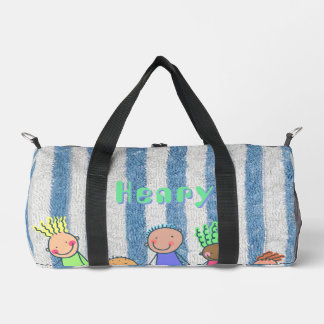 Bolso De Deporte Pequeño Raya Azul Personalizada
