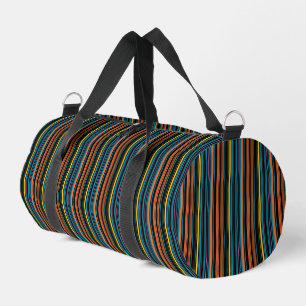 Bolso De Deporte Pequeño Rayas azules negras lindas