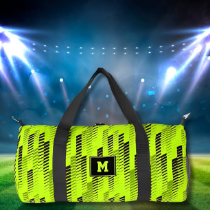 Bolso De Deporte Pequeño Rayas geométricas abstractas verde neón Deporte Gi