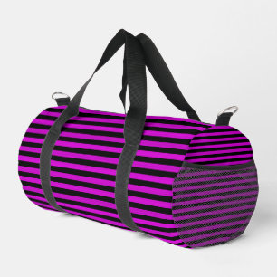 Bolso De Deporte Pequeño Rayas Negras Rosa Patrón Sin Costuras Pequeño