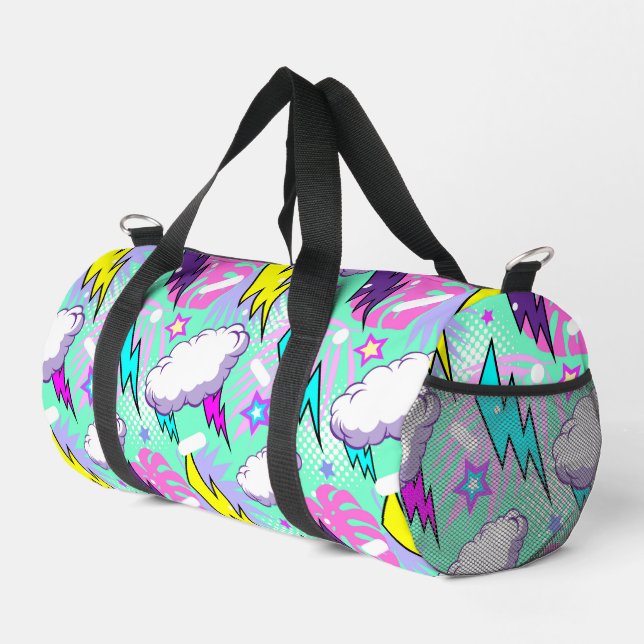 Bolso De Deporte Pequeño Rayos de iluminación pastel  (Esquina derecha)