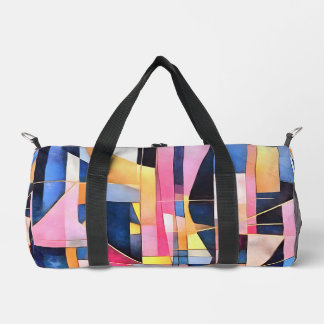 Bolso De Deporte Pequeño Rectángulos y Triángulos Abstracto Geométrico