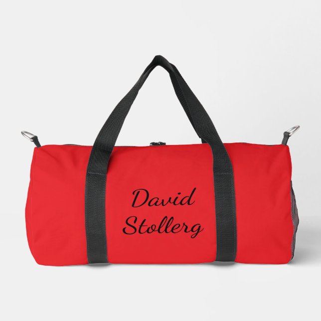 Bolso De Deporte Pequeño Red & Black Stylish  (Anverso)