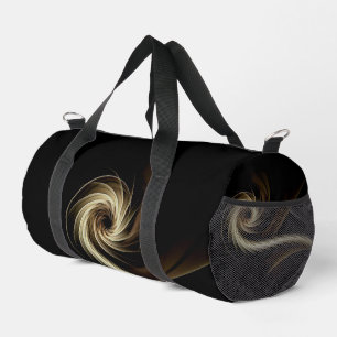Bolso De Deporte Pequeño Remolino Dorado Sobre Negro