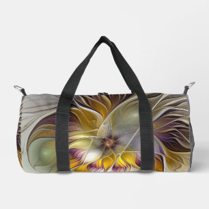 Bolso De Deporte Pequeño Resumen de fantasía colorida Flor Fractal Moderno