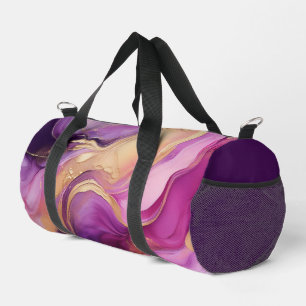Bolso De Deporte Pequeño Resumen moderno rosa morado y oro