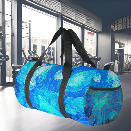 Bolso De Deporte Pequeño Resumen, mosaico moderno y turquesa