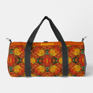 Bolso De Deporte Pequeño Resumen Naranja Amarillo Verde Personalizado