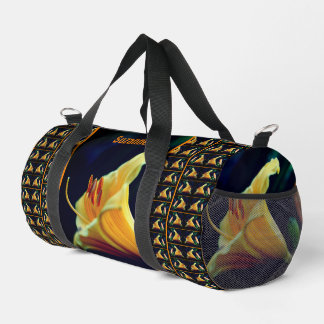 Bolso De Deporte Pequeño Resumen personalizado de la flor amarilla