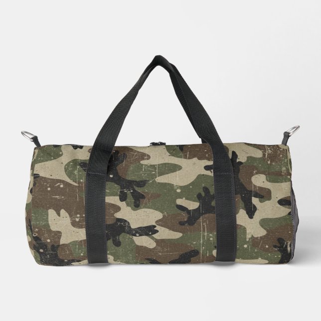 Bolso De Deporte Pequeño Retro Military Camouflage Pattern (Anverso)