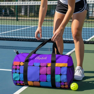 Bolso De Deporte Pequeño Retro Tiles Dink Well Personalizados