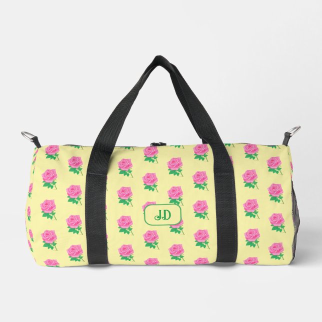 Bolso De Deporte Pequeño Rosa Rosa Amarillo (Anverso)