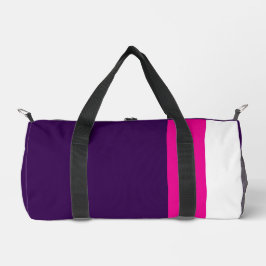 Bolso De Deporte Pequeño Rosa y blanco sobre azul pequeño