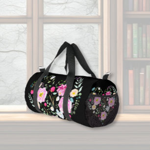 Bolso De Deporte Pequeño Rosas rosadas y corazón de caramelo