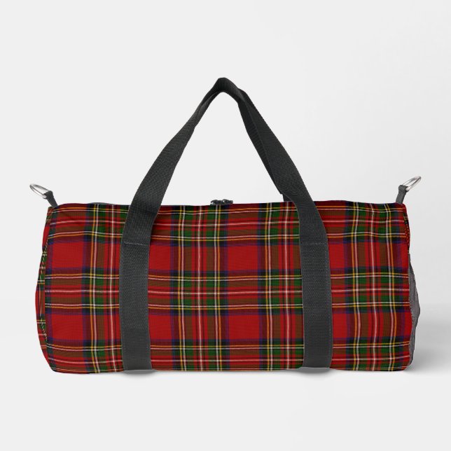 Bolso De Deporte Pequeño Royal Stewart Clan Tartan Plaid (Anverso)