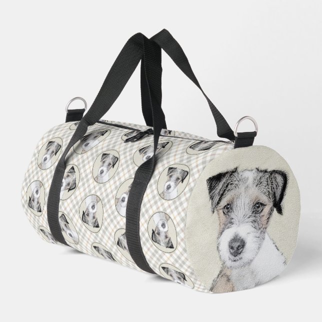 Bolso De Deporte Pequeño Russell Terrier Pintando Rough Original Dog Art (Esquina izquierda)