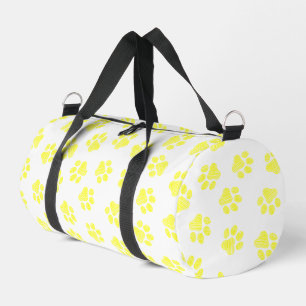 Bolso De Deporte Pequeño Rutas de perro, garras de perro, patas amarillas