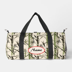 Bolso De Deporte Pequeño Saltos verdes de bambú y hojas
