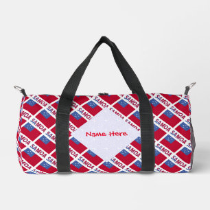 Bolso De Deporte Pequeño Samoa y Baldiera de Samoa Revestida de Rojo Person