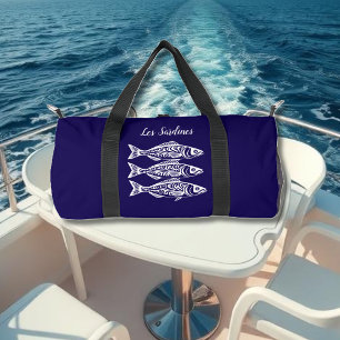 Bolso De Deporte Pequeño Sardinas-Azul Hawaiano