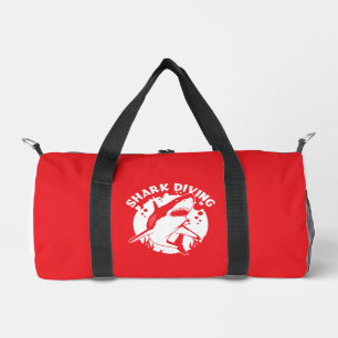 Bolso De Deporte Pequeño Scuba Buceando Con Tiburones