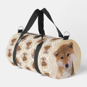 Bolso De Deporte Pequeño Shiba Inu Pintura de Red Cute Original Mascota Per