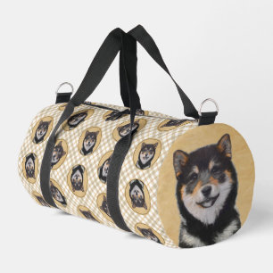 Bolso De Deporte Pequeño Shiba Inu pintura negra y tan original de perro