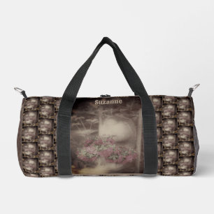 Bolso De Deporte Pequeño Silla de jardín de flores vintage personalizada