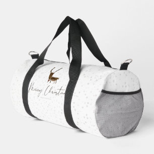 Bolso De Deporte Pequeño Silueta de reno de arte lineal de SlipperyJoe mini