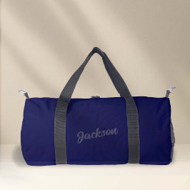 Bolso De Deporte Pequeño Simple Navy Blue Nombre Personalizado Fitness