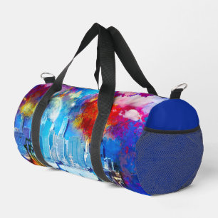 Bolso De Deporte Pequeño SlipperyJoe NYC grafiti luna rodeada de nubes dram