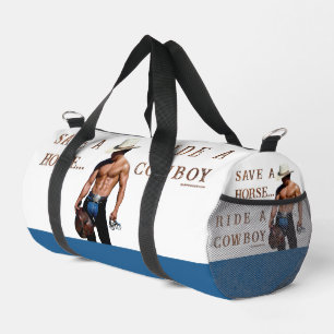 Bolso De Deporte Pequeño SlipperyJoe's Save a horse Ride A Cowboy gorra mus