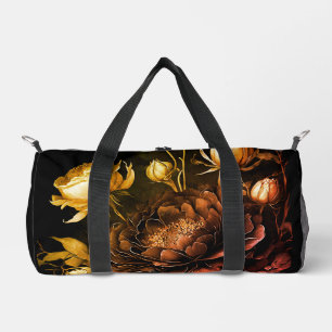 Bolso De Deporte Pequeño Sorprendente Arreglo Flores de color de roya de co
