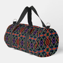 Bolso De Deporte Pequeño Southwestern Symmetrical Tiled Pattern Line Art