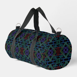 Bolso De Deporte Pequeño Southwestern Symmetrical Tiled Pattern Line Art