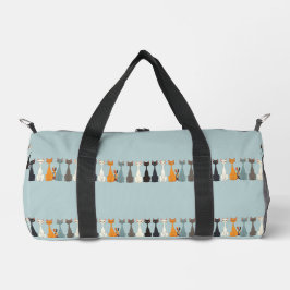 Bolso De Deporte Pequeño Still Tired Cats - Cat Mom Lover - Blue Graphic