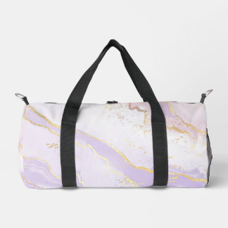 Bolso De Deporte Pequeño Suave Splash Dorado Acuarela Púrpura Elegante
