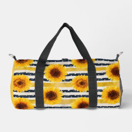 Bolso De Deporte Pequeño Sunflower Stripes Navy & Yellow 