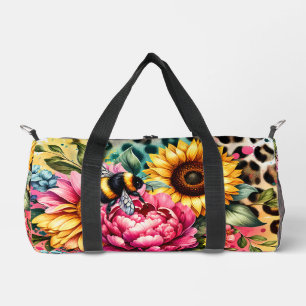 Bolso De Deporte Pequeño Sunflowers, Bumblebee Animal Print